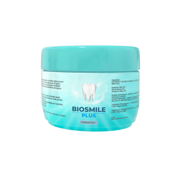 barattolo biosmile sbiancante denti